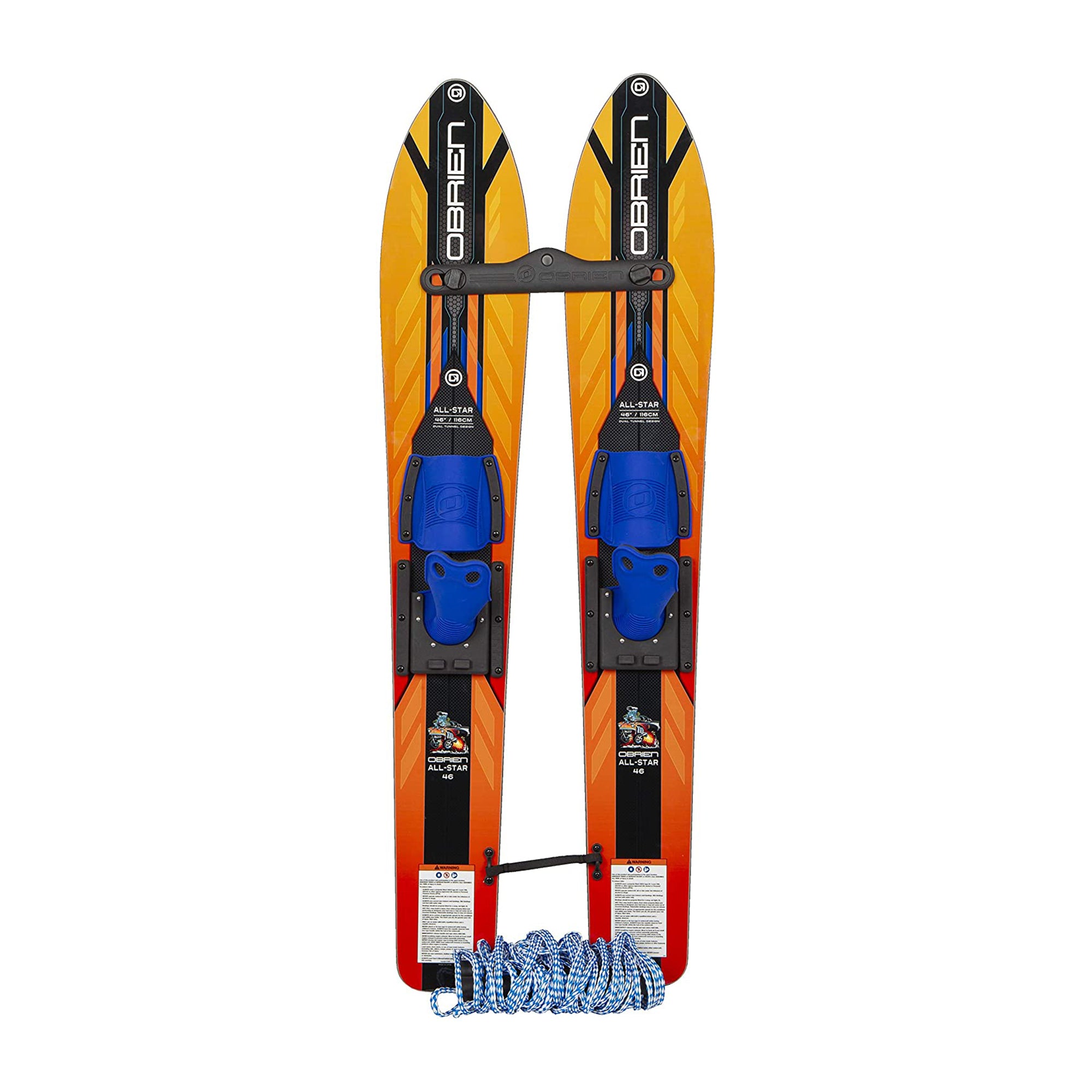 O'Brien Watersports Kids All Star 46" Trainer Performer Water Skis (Open Box) - VMInnovations