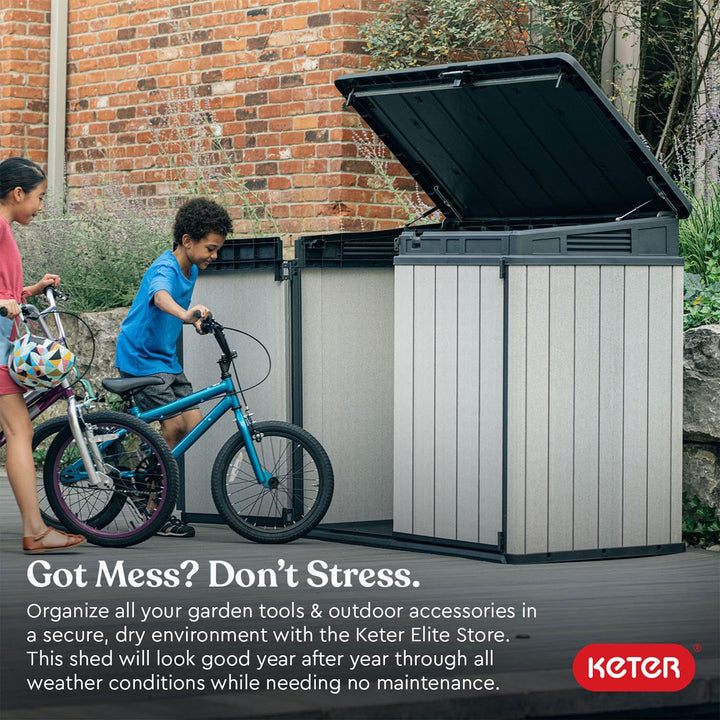 Keter KET-237831 Elite Store Outdoor Storage Shed 4.6 by 2.7 Foot (Used) - VMInnovations