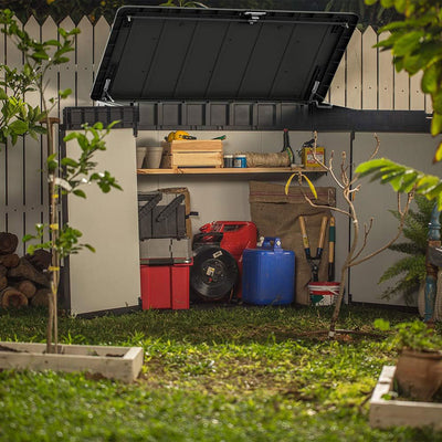 Keter Elite Store Outdoor Storage Shed 4.6 by 2.7 Foot, Deco Grey (Open Box) - VMInnovations