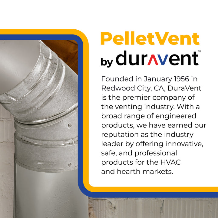 DuraVent PelletVent 6 Inches Stainless Steel 45 Degree Elbow Stove Pipe, Silver