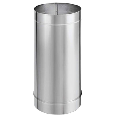 DuraVent DuraBlack 24x6" Stainless Steel Single Wall Stove Pipe Silver(Open Box) - VMInnovations