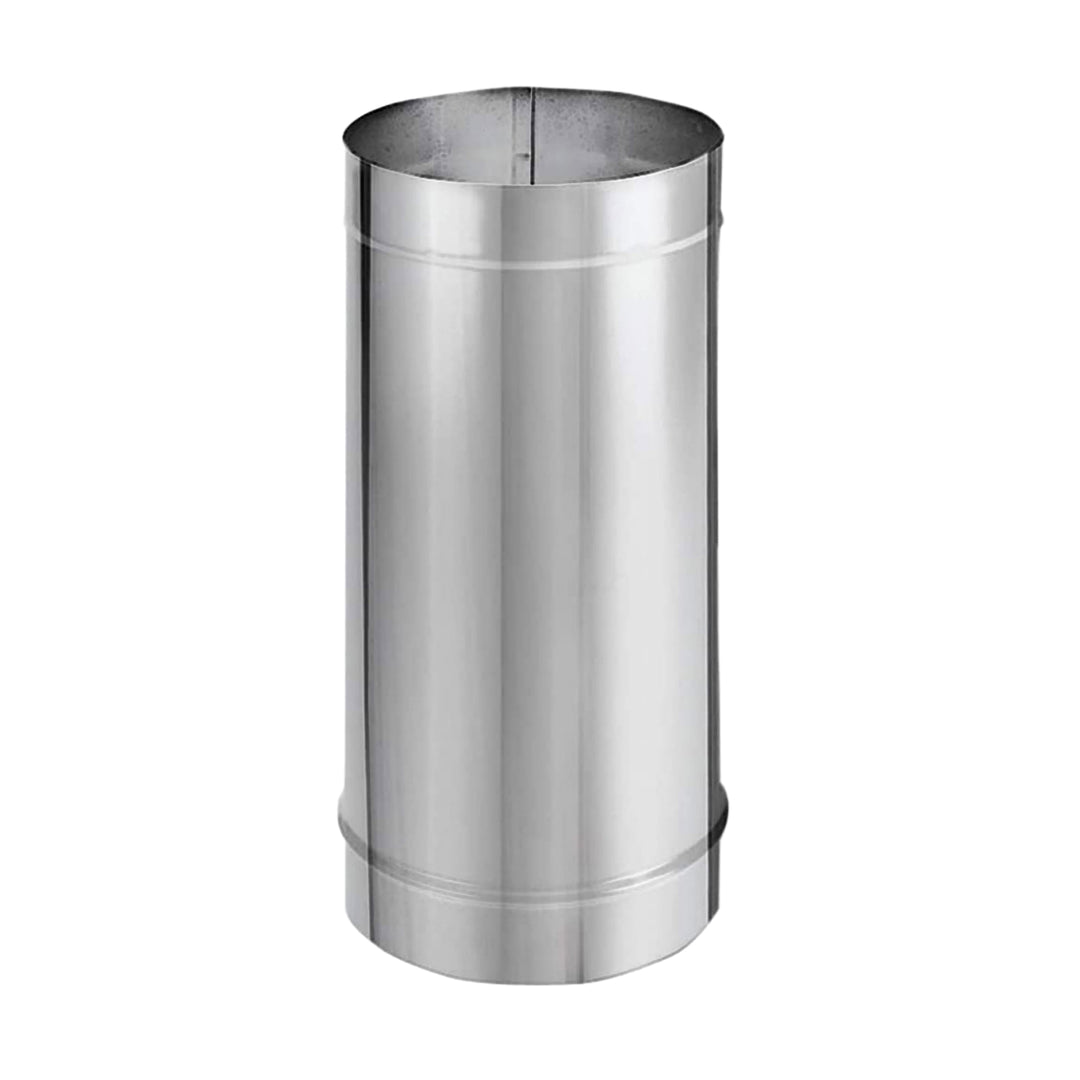 DuraVent DuraBlack 24 x 6 Inches Stainless Steel Single Wall Stove Pipe, Silver