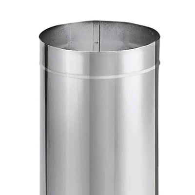 DuraVent DuraBlack 6DBK-48SS 48 x 6 Inch Stainless Steel Single Wall Stove Pipe