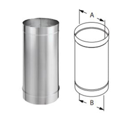 DuraVent DuraBlack Stainless Steel Single Wall Stove Pipe, 48 x 6 Inch (Damaged)