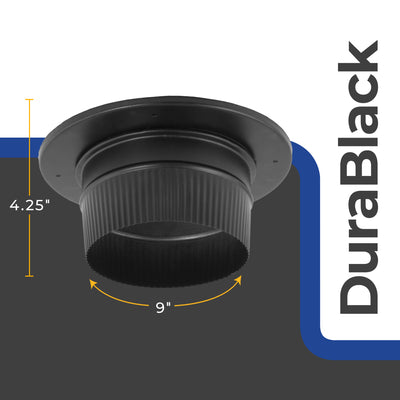 DuraVent DuraBlack Snap Lock Chimney Connection Adapter, 6" Diameter (Used) - VMInnovations