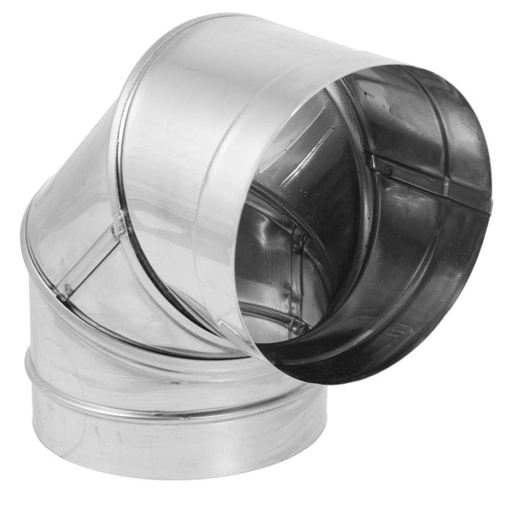 DuraVent Stainless Steel Single Wall 90 Degree Elbow Stove Pipe, 6 In (Used)