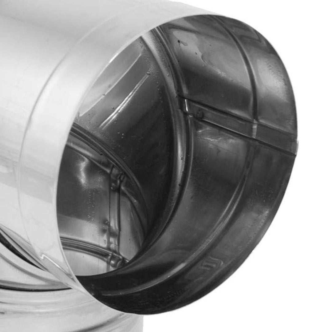 DuraVent Stainless Steel Single Wall 90 Degree Elbow Stove Pipe, 6 In (Open Box) - VMInnovations