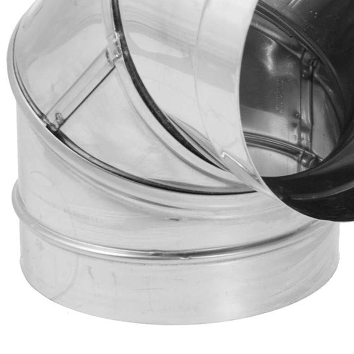 DuraVent Stainless Steel Single Wall 90 Degree Elbow Stove Pipe, 6 In (Open Box) - VMInnovations