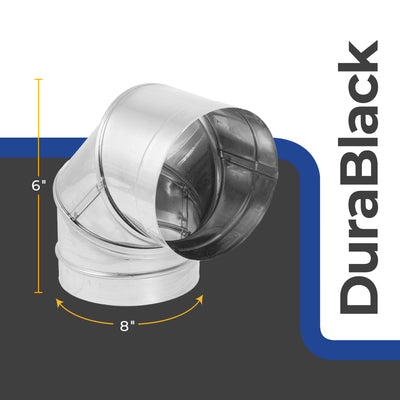 DuraVent Stainless Steel Single Wall 90 Degree Elbow Stove Pipe, 6 In (Open Box)