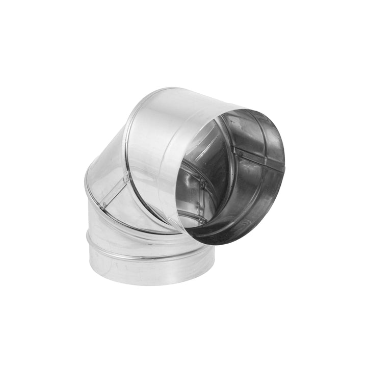 DuraVent DBK 6 in Stainless Steel Single Wall 90 Degree Elbow Stove Pipe, Silver