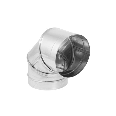 DuraVent Stainless Steel Single Wall 90 Degree Elbow Stove Pipe, 6 In (Open Box)