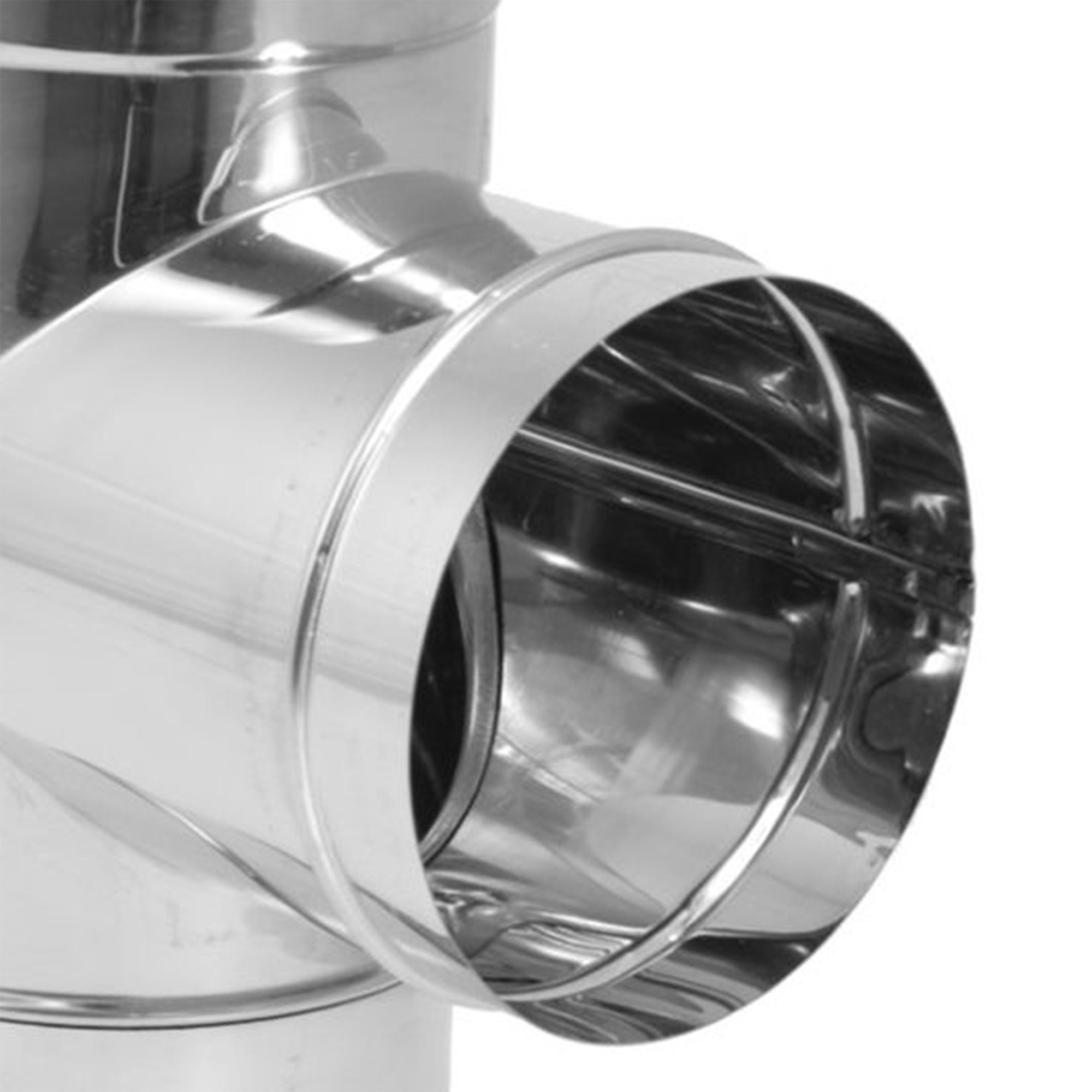 DuraVent DuraBlack Stainless Steel Single Wall Pipe Tee, 6" Diameter (Used) - VMInnovations