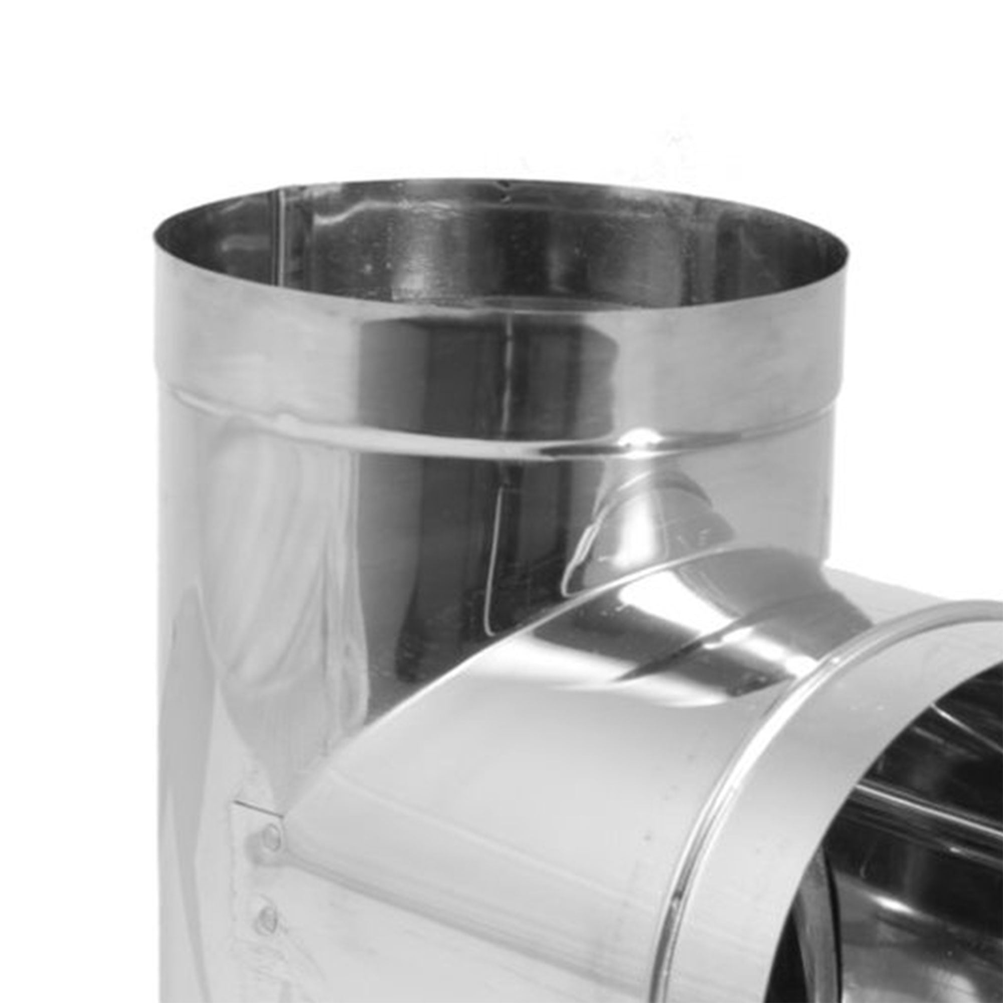 DuraVent DuraBlack Stainless Steel Single Wall Pipe Tee, 6" Diameter (Used) - VMInnovations