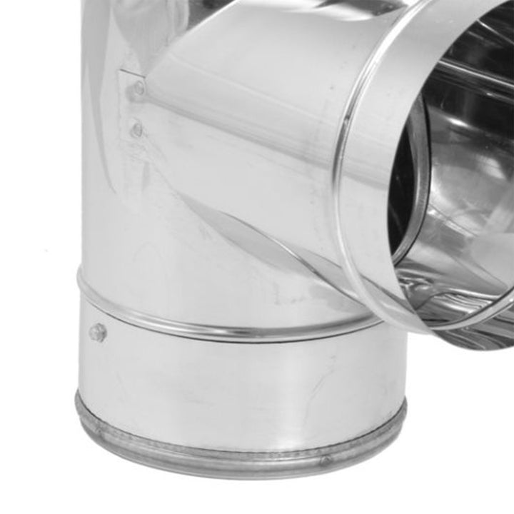DuraVent DuraBlack Stainless Steel Single Wall Wood Burning Stove Pipe Connector