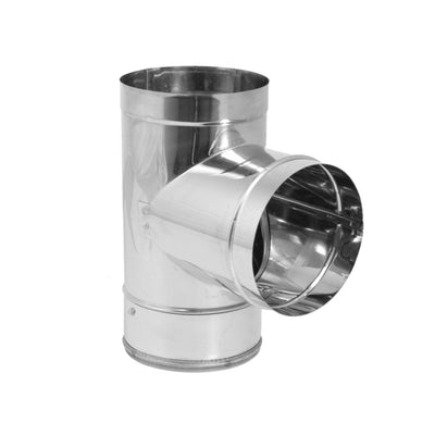 DuraVent DuraBlack Stainless Steel Single Wall Pipe Tee, 6" Diameter (Used) - VMInnovations