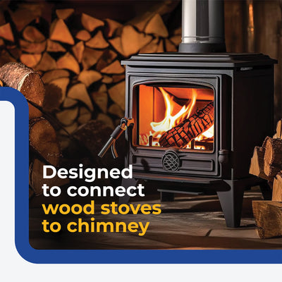 DuraVent DuraPlus Stainless Steel Triple Wall Stove Pipe, 24 x 6 Inch (Open Box) - VMInnovations