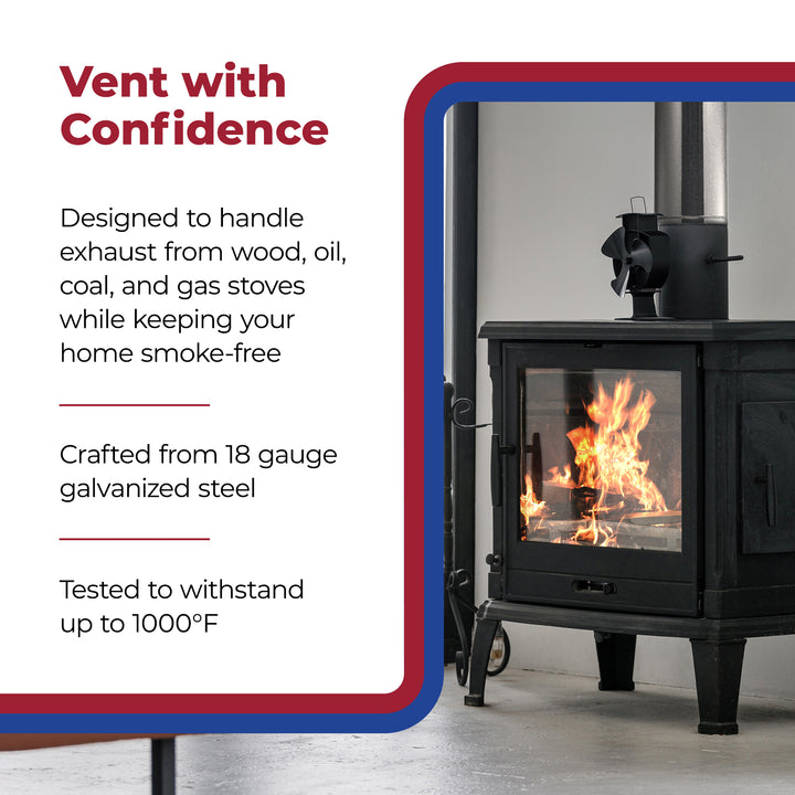 DuraVent 6DP-36 DuraPlus 36 x 6 Galvanized Steel Triple Wall Stove Pipe