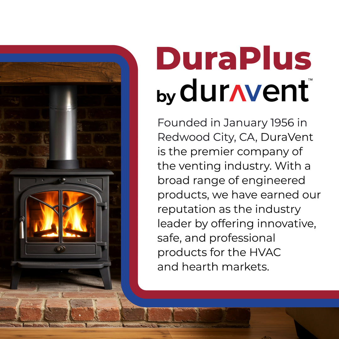 DuraVent 6DP-36 DuraPlus 36 x 6 Galvanized Steel Triple Wall Stove Pipe