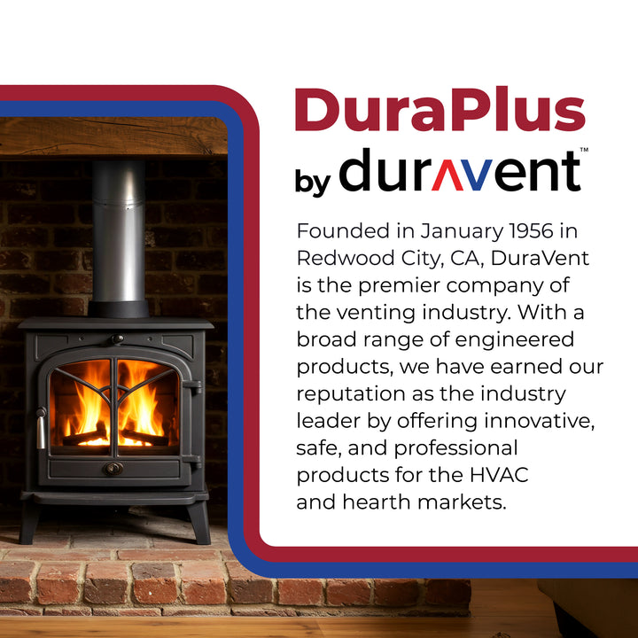 DuraVent 6DP-36 DuraPlus 36 x 6 Galvanized Steel Triple Wall Stove Pipe