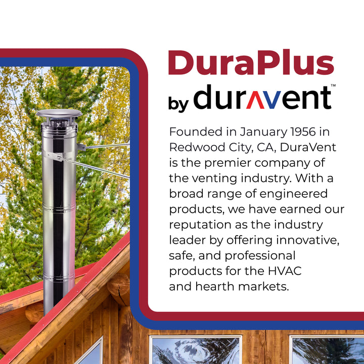 DuraVent DuraPlus Galvanized Steel Triple Wall Stove Pipe, 36 x 6" (Open Box) - VMInnovations