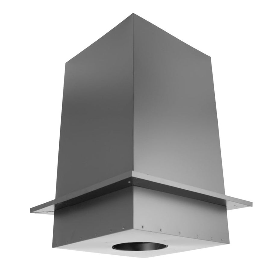 DuraVent 6" Square Steel Ceiling Support Box & Trim Collar, 24" Tall (Open Box) - VMInnovations