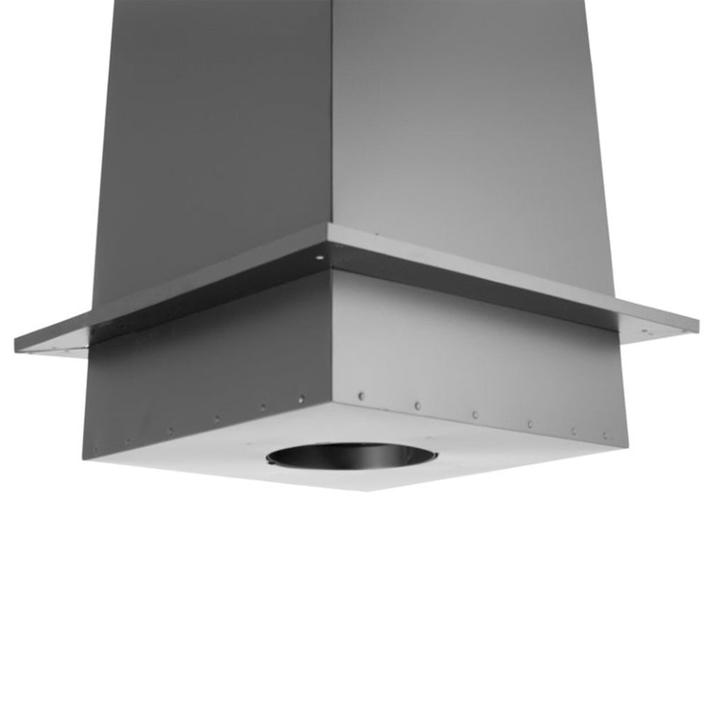DuraVent 6" Square Steel Ceiling Support Box & Trim Collar, 24" Tall (Open Box) - VMInnovations