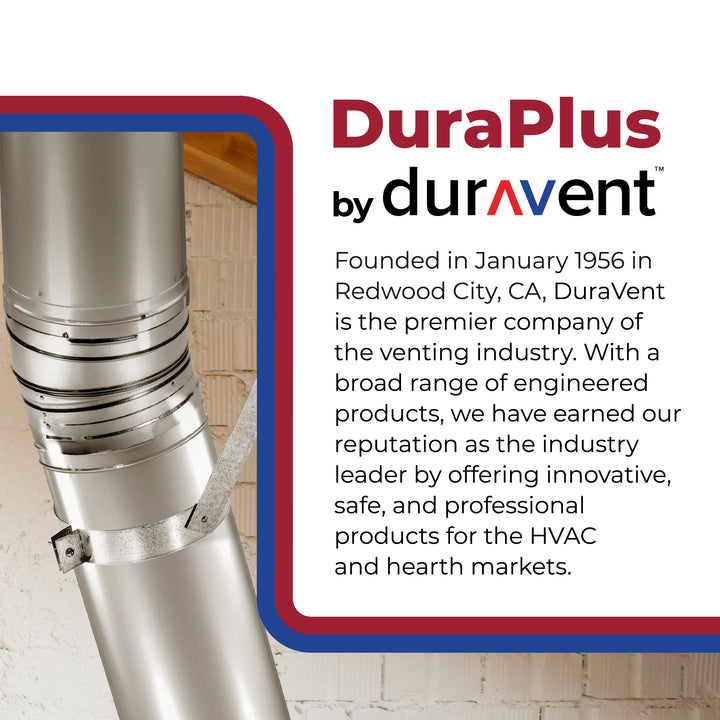 DuraVent 6DP-E30K DuraPlus 6 Inch 30 Degree Stainless Steel Swiveling Elbow Kit