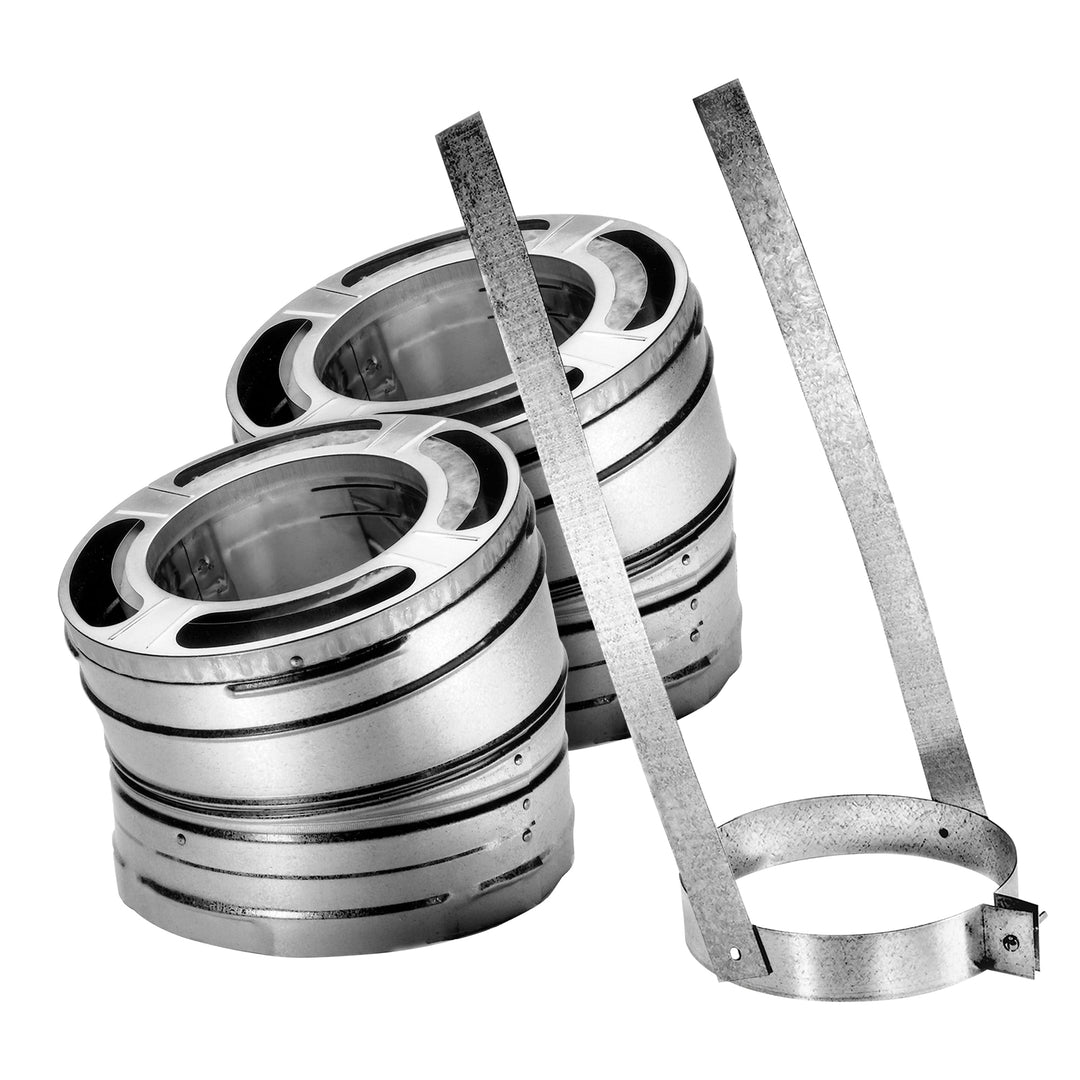 DuraVent 6DP-E30K DuraPlus 6 Inch 30 Degree Stainless Steel Swiveling Elbow Kit