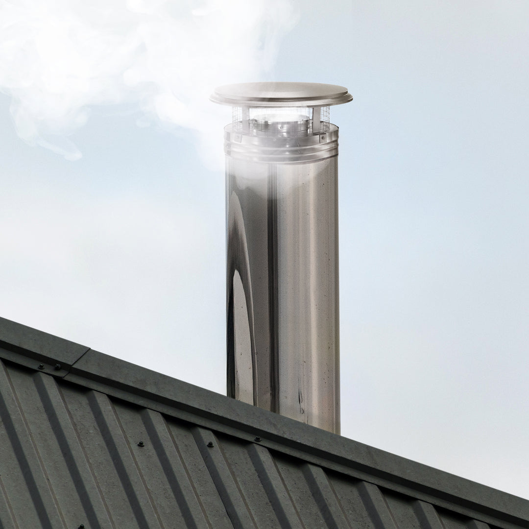 DuraVent DuraPlus Stainless Steel Round Chimney Cap, 6 Inch Diameter (Used) - VMInnovations