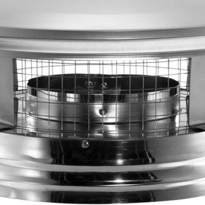 DuraVent DuraPlus Stainless Steel Round Chimney Cap, 6 Inch Diameter (Open Box) - VMInnovations