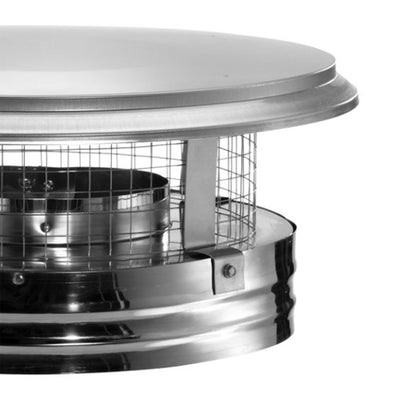 DuraVent DuraPlus Stainless Steel Round Chimney Cap, 6 Inch Diameter (Used)