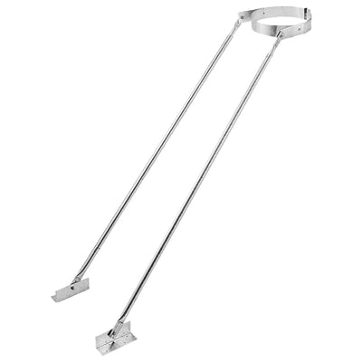 DuraVent DuraPlus 6 Inches Extended Roof Bracket Chimney Support Brace, Silver