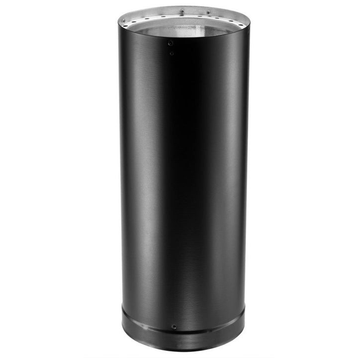 DuraVent DVL Galvanized Steel Double Wall Stove Pipe, 6 x 24 Inch, Black (Used) - VMInnovations