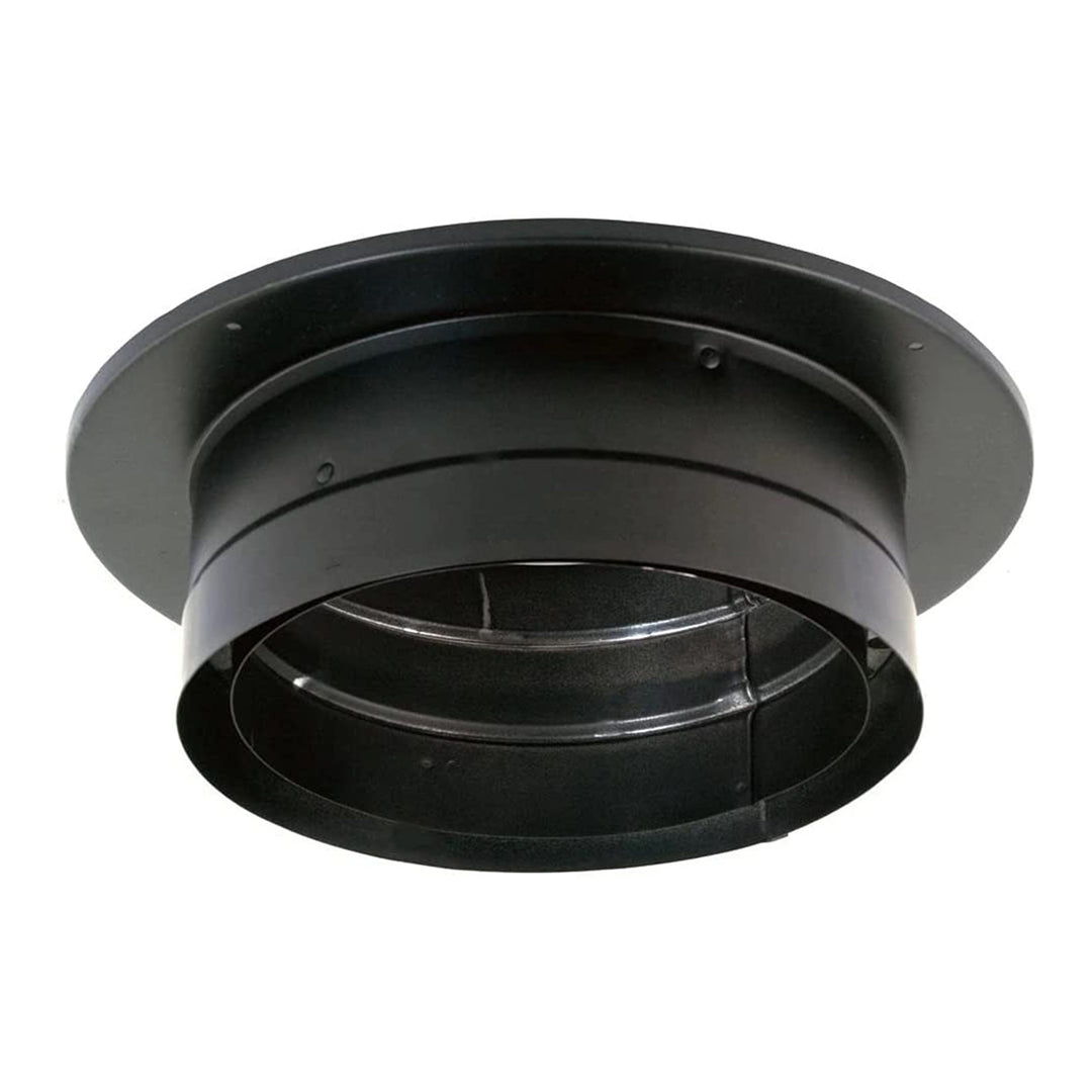 DuraVent DVL 9 x 9 in. Galvanized Stainless Double Wall Ceiling Adapter, Black - VMInnovations