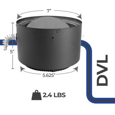 DuraVent DVL Double Wall Damper Section As Stovetop Adapter, 6 Inch (Open Box) - VMInnovations