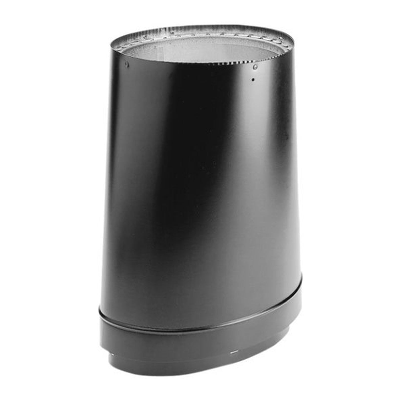 DuraVent DVL 6DVL-ORAD Double Wall Oval to Round Flue Adapter, 6 inch, Black - VMInnovations
