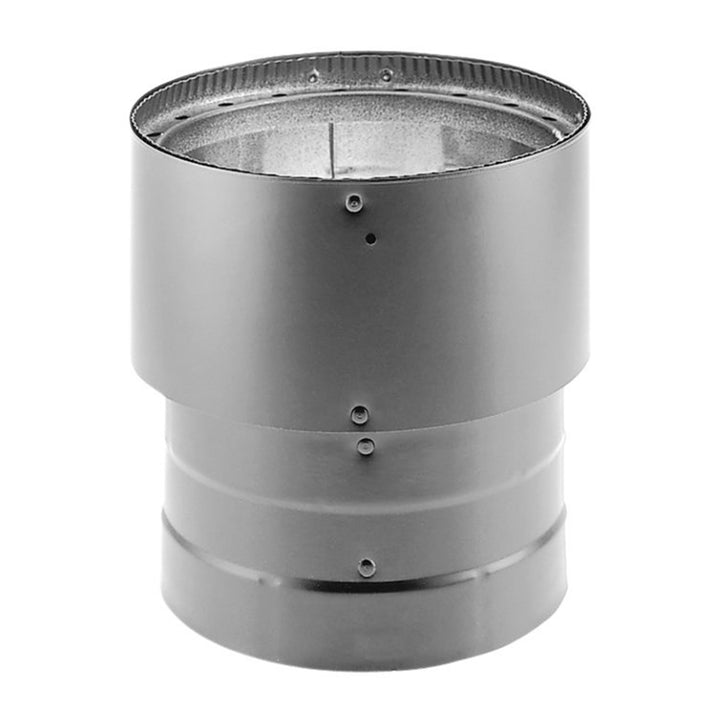 DuraVent DVL Double-Wall Stove Pipe Increaser, 8 to 6 Inches Diameter, Black - VMInnovations