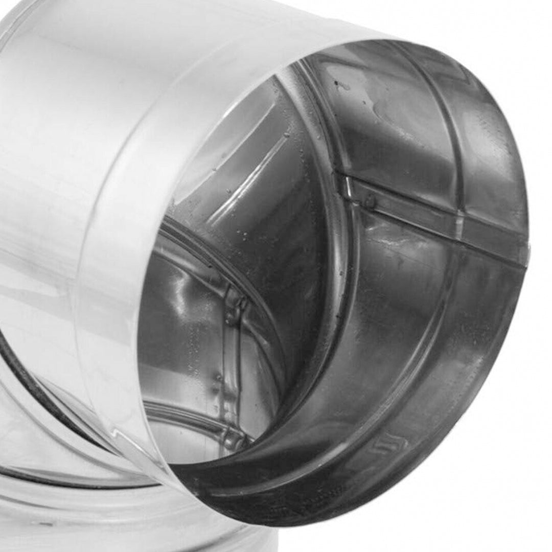 DuraVent DBK 8 in Stainless Steel Single Wall 90 Degree Elbow Stove Pipe, Silver