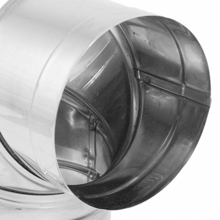 DuraVent DBK 8 in Stainless Steel Single Wall 90 Degree Elbow Stove Pipe, Silver