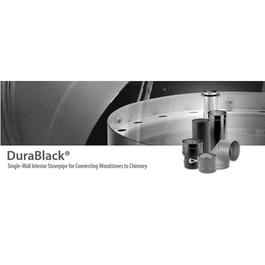 DuraVent DBK 8 in Stainless Steel Single Wall 90 Degree Elbow Stove Pipe, Silver