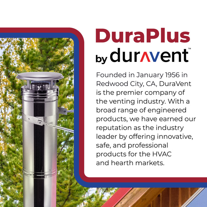 DuraVent DuraPlus 8DP-VC 8 Inch Diameter Stainless Steel Round Chimney Cap - VMInnovations