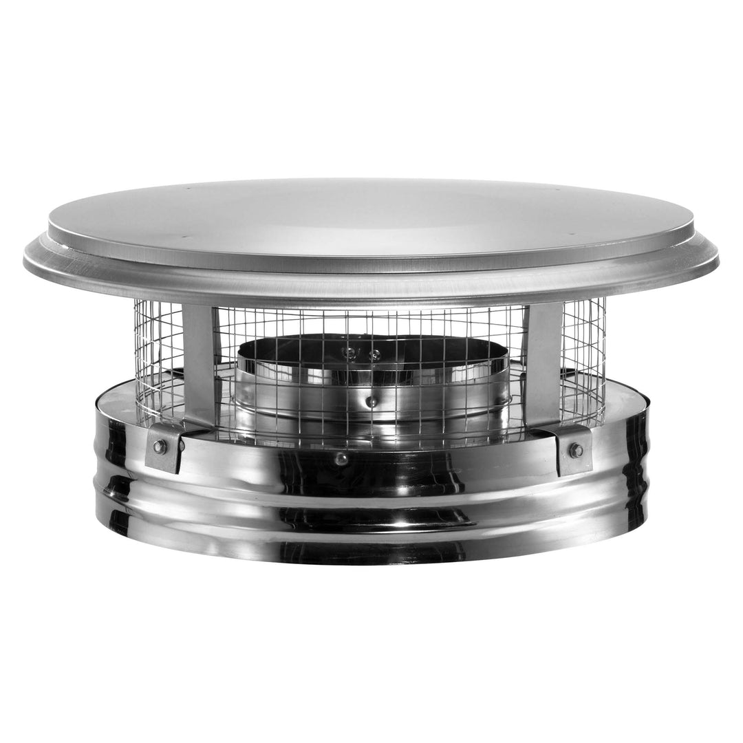 DuraVent DuraPlus Stainless Steel Round Chimney Cap, 8 Inch Diameter (Open Box)