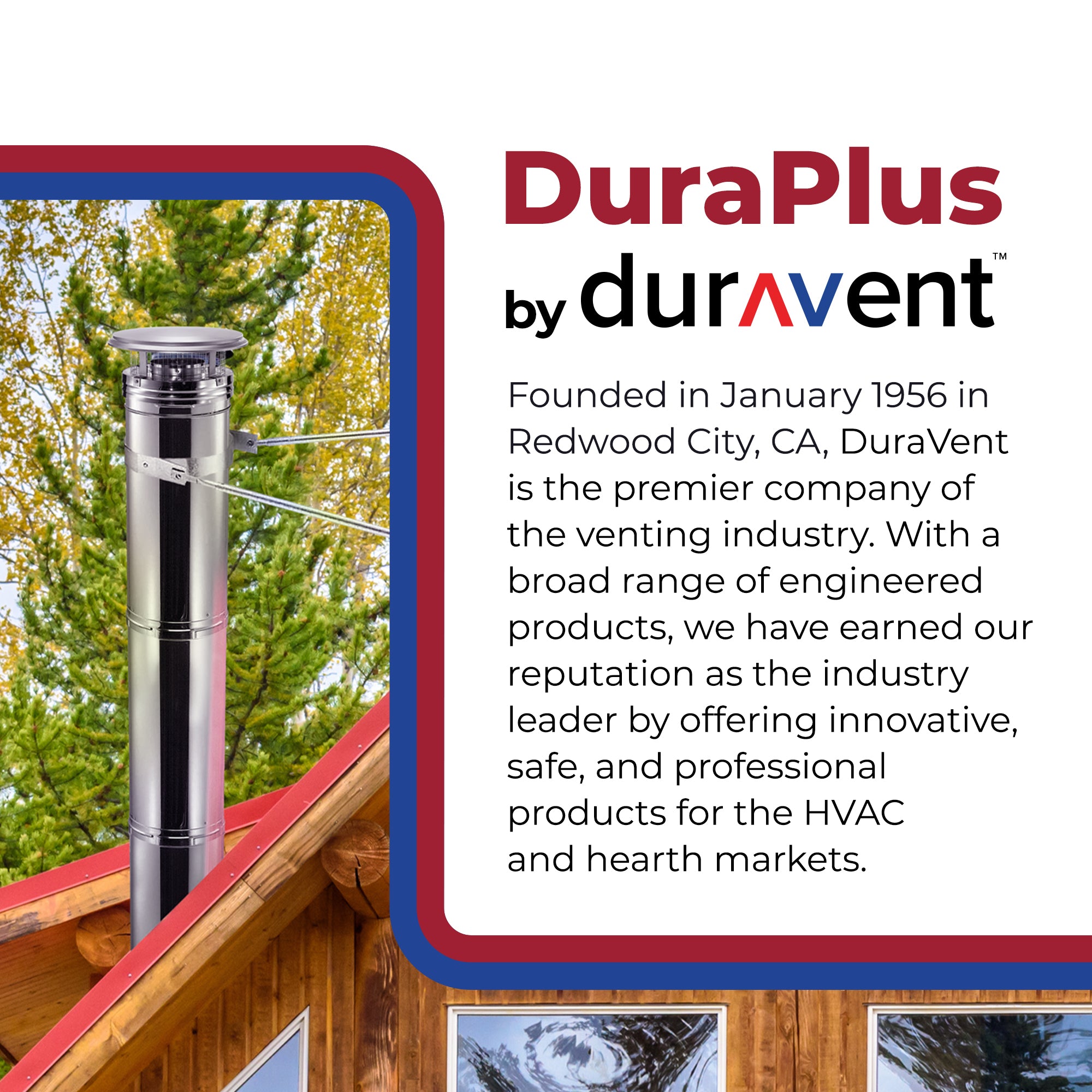 DuraVent DuraPlus Extended Roof Bracket Chimney Brace, 8" Diameter (For Parts) - VMInnovations