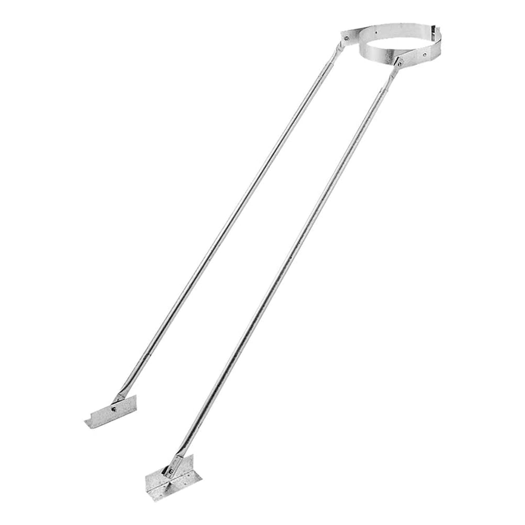 DuraVent DuraPlus 8 inches Extended Roof Bracket Chimney Support Brace, Silver - VMInnovations