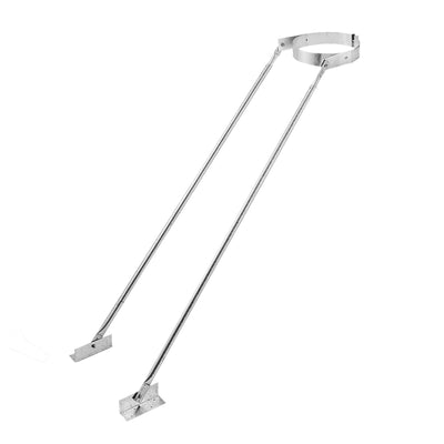 DuraVent DuraPlus 8 inches Extended Roof Bracket Chimney Support Brace, Silver