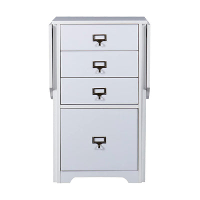 SEI Furniture Fold Out Organizer Convertible Desktop Craft Desk Table, White