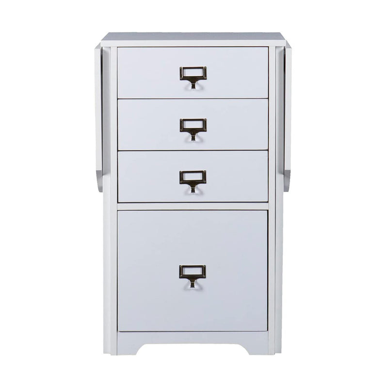 SEI Furniture Fold Out Organizer Convertible Craft Desk Table, White (Used)