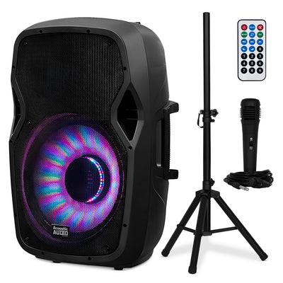 Acoustic Audio by Goldwood 15in 1000W Bluetooth LED Speaker System (Damaged) - VMInnovations