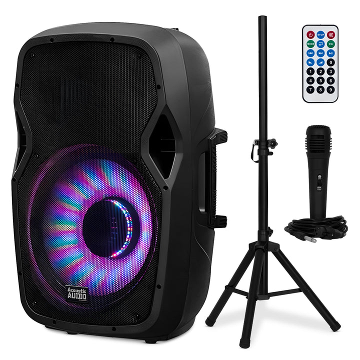 Acoustic Audio by Goldwood 15in 1000W Bluetooth LED Speaker System (Damaged) - VMInnovations