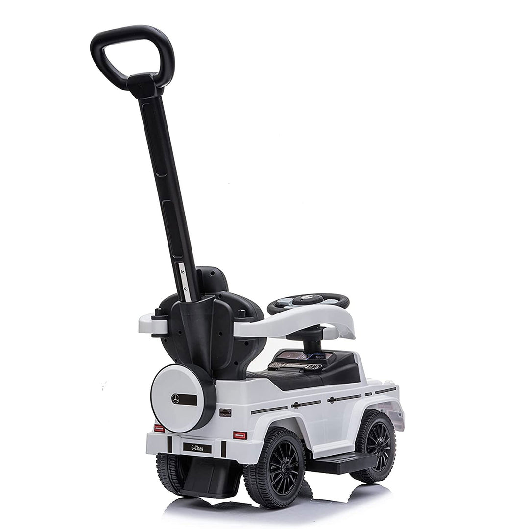 Best Ride On Cars Stroller Mercedes G-Wagon 3 in 1 Push Car, White (Open Box)